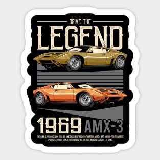1969 AMC AMX/3 Racing Car Sticker